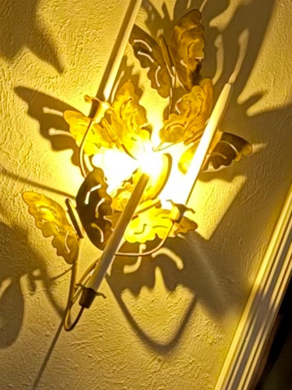 Gold Butterfly Wall Sconce Light